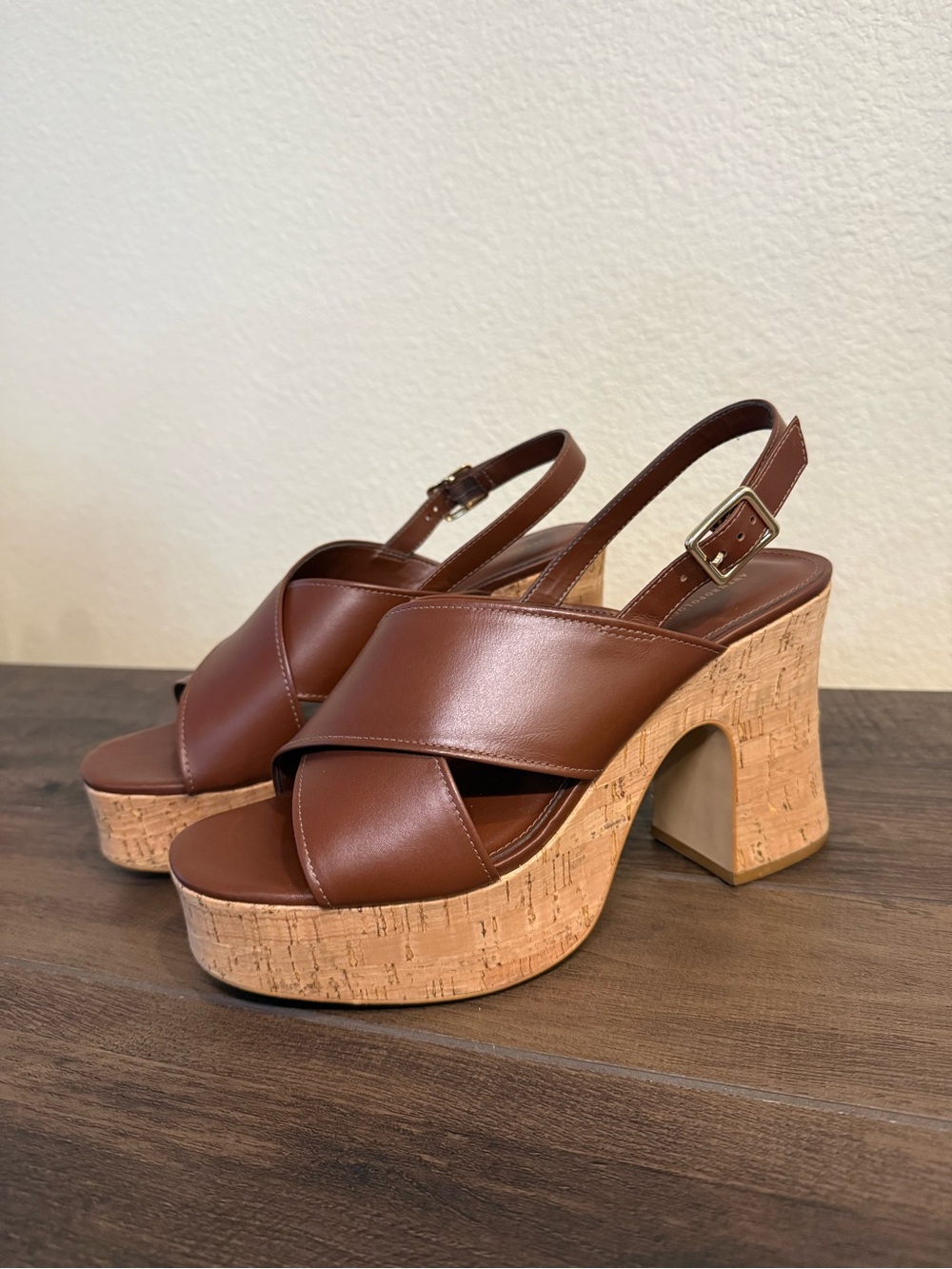 Anthropologie Anthro Cross Strap
Platform Sandals